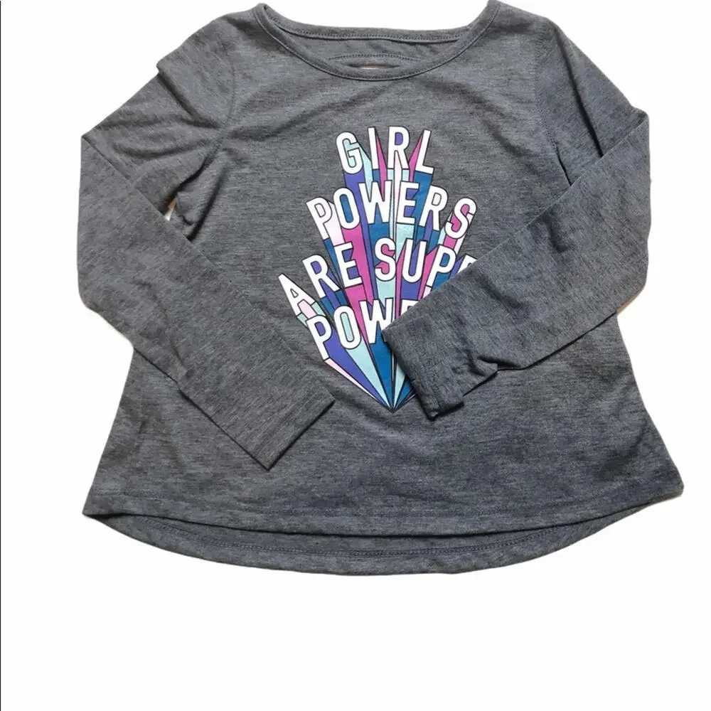 Old Navy Active Gray Girls Long Sleeve Sz 5 (XS)